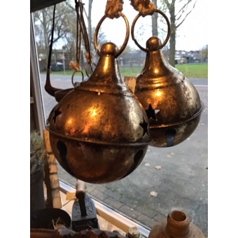 Kerstbel metaal goudkleur Kerstbel metaal goudkleur