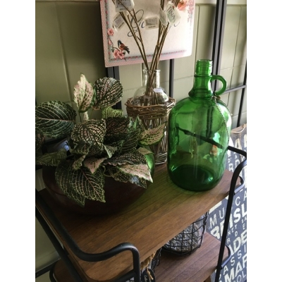 Groene fles met oortje Groene fles met oortje