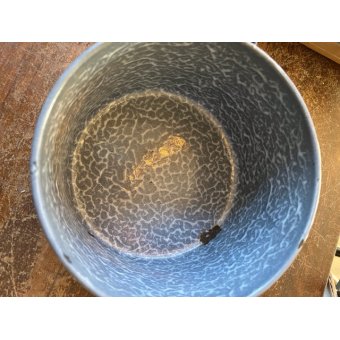 Oud emaille steelpannetje