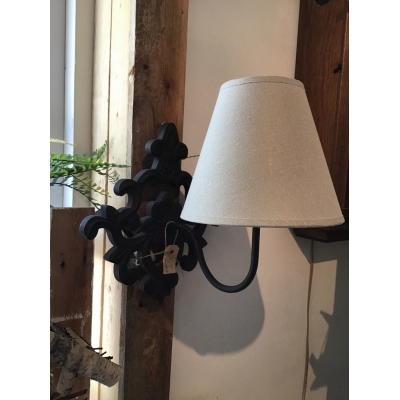 Wand lamp zwart ornament Wand lamp zwart ornament