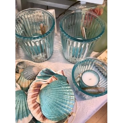 Windlicht aqua groot