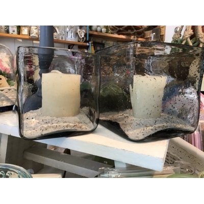 Windlicht kubus klein