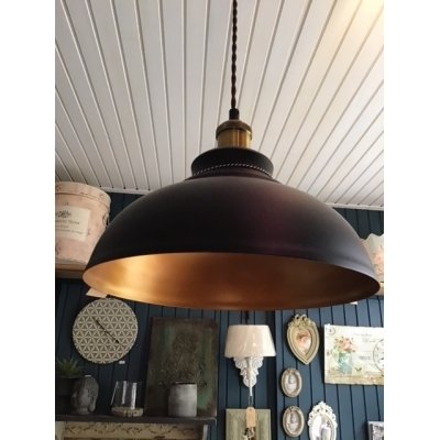 Hanglamp zwart met goud