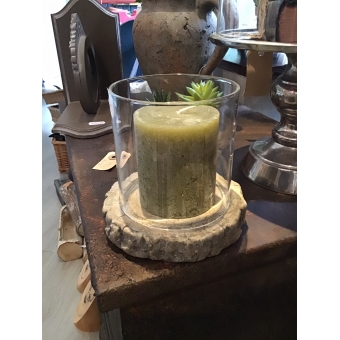 kaarsenstandaard glas beton