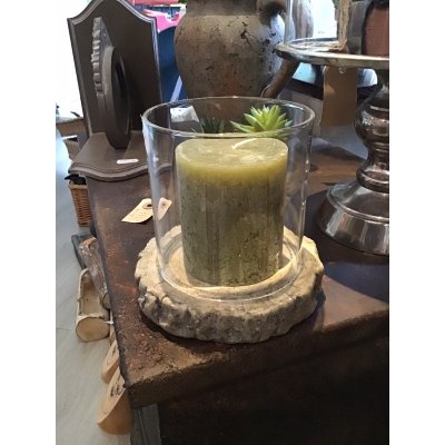 kaarsenstandaard glas beton